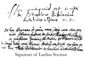 Socinus, Laelius Sozzini, Lelio